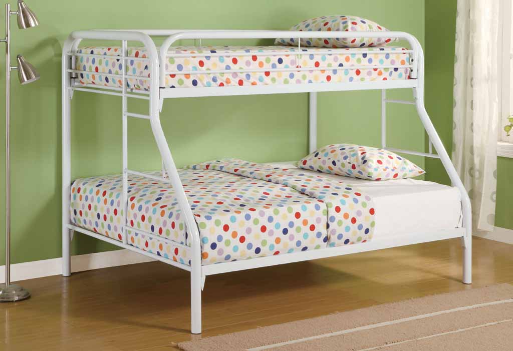 Everyday White Twin/Full Bunk Bed cs2258WBB
