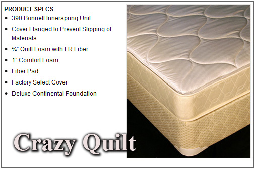 crazy quilt foam twin mattress